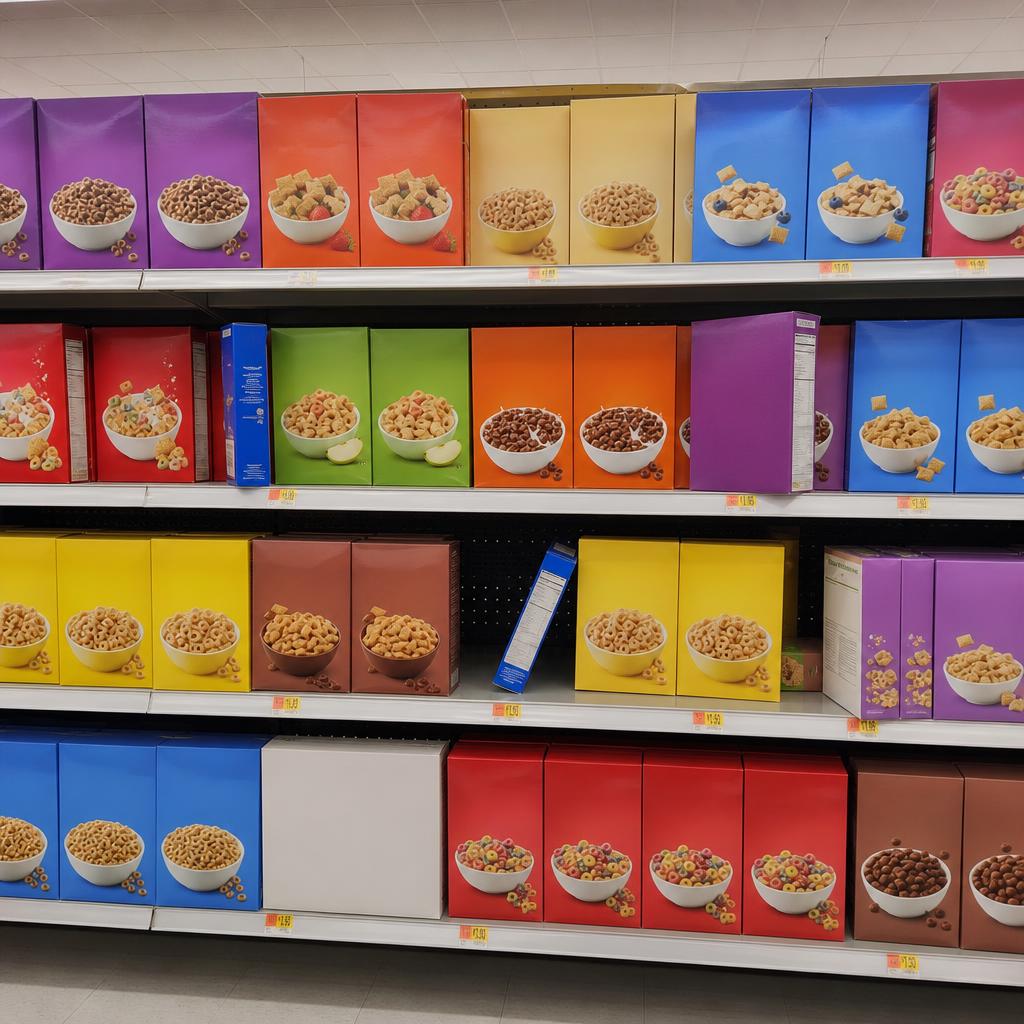 Shelf photo with a product out of position and a gap to the backboard outlined